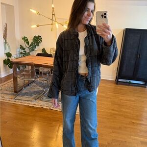 Free People Gray Teddy Jacket